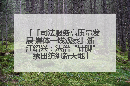 「司法服务高质量发展·媒体一线观察」浙江绍兴：法治“针脚”绣出纺织新天地