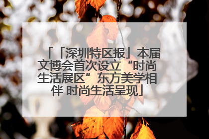 「深圳特区报」本届文博会首次设立“时尚生活展区”东方美学相伴 时尚生活呈现