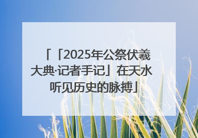 「2025年公祭伏羲大典·记者手记」在天水 听见历史的脉搏