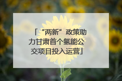 “两新”政策助力甘肃首个氢能公交项目投入运营