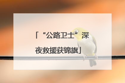 “公路卫士”深夜救援获锦旗