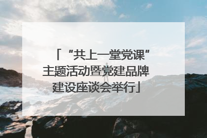 “共上一堂党课”主题活动暨党建品牌建设座谈会举行