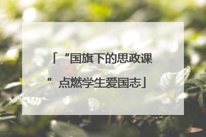 “国旗下的思政课”点燃学生爱国志