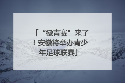 “徽青赛”来了！安徽将举办青少年足球联赛