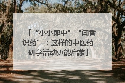“小小郎中”“闻香识药”：这样的中医药研学活动更能启蒙