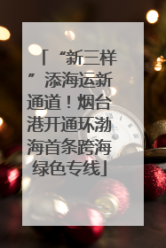 “新三样”添海运新通道！烟台港开通环渤海首条跨海绿色专线