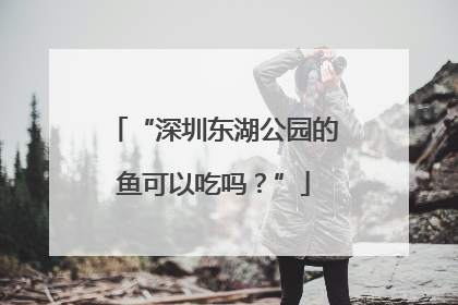 “深圳东湖公园的鱼可以吃吗？”