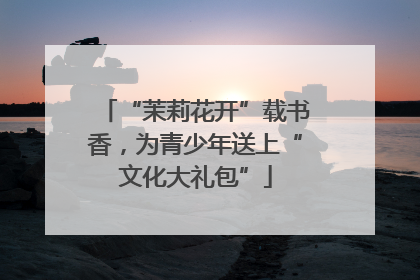 “茉莉花开”载书香，为青少年送上“文化大礼包”