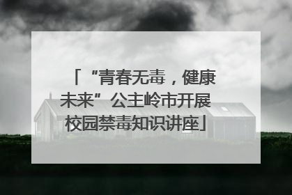 “青春无毒，健康未来”公主岭市开展校园禁毒知识讲座