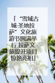 “雪域古城·圣地拉萨”文化旅游节圆满举行 拉萨文旅提升项目惊艳亮相