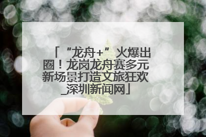 “龙舟+”火爆出圈！龙岗龙舟赛多元新场景打造文旅狂欢_深圳新闻网