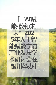 “AI赋能·数领未来”2025年人工智能赋能宁夏产业发展学术研讨会在银川举办