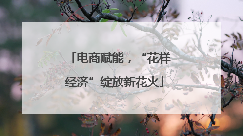 电商赋能，“花样经济”绽放新花火