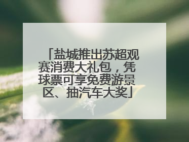 盐城推出苏超观赛消费大礼包，凭球票可享免费游景区、抽汽车大奖