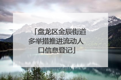 盘龙区金辰街道多举措推进流动人口信息登记