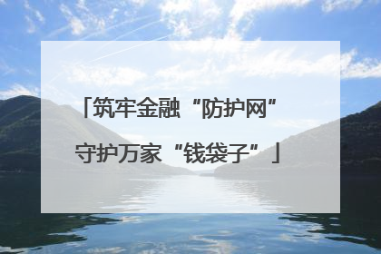 筑牢金融“防护网” 守护万家“钱袋子”