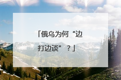 俄乌为何“边打边谈”？