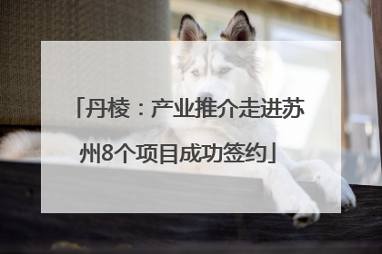 丹棱：产业推介走进苏州8个项目成功签约