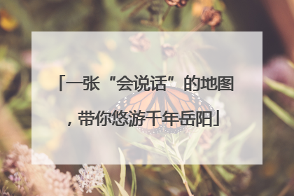 一张“会说话”的地图，带你悠游千年岳阳