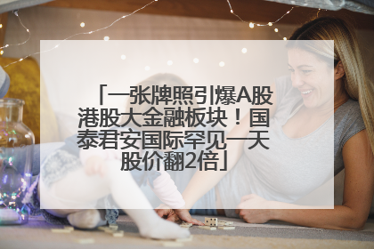 一张牌照引爆A股港股大金融板块！国泰君安国际罕见一天股价翻2倍