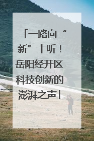 一路向“新”丨听！岳阳经开区科技创新的澎湃之声