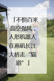 不惧百米高空强风，人形机器人在燕矶长江大桥走“猫道”