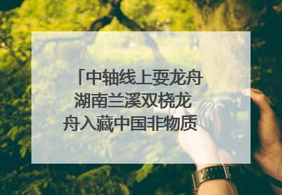 中轴线上耍龙舟 湖南兰溪双桡龙舟入藏中国非物质文化遗产馆