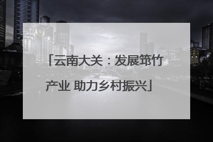 云南大关：发展筇竹产业 助力乡村振兴