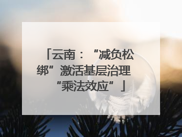云南：“减负松绑”激活基层治理“乘法效应”