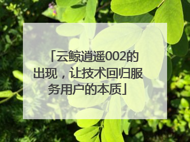 云鲸逍遥002的出现，让技术回归服务用户的本质