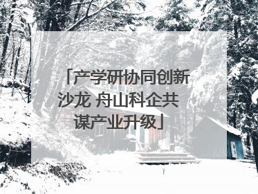 产学研协同创新沙龙 舟山科企共谋产业升级