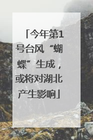 今年第1号台风“蝴蝶”生成，或将对湖北产生影响