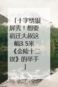 十字绣银屏秀！想要宿迁大叔这幅3.5米《金陵十二钗》的举手