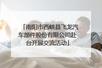 南阳市西峡县飞龙汽车部件股份有限公司赴台开展交流活动