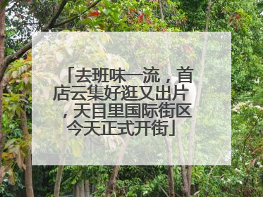 去班味一流，首店云集好逛又出片，天目里国际街区今天正式开街