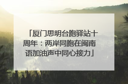 厦门思明台胞驿站十周年：两岸同胞在闽南语加油声中同心接力