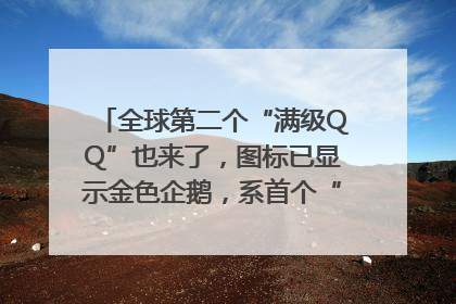 全球第二个“满级QQ”也来了，图标已显示金色企鹅，系首个“满级QQ”的小号