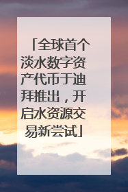 全球首个淡水数字资产代币于迪拜推出，开启水资源交易新尝试