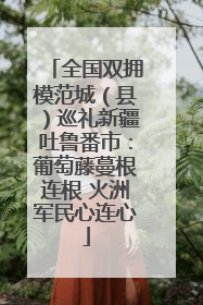全国双拥模范城（县）巡礼新疆吐鲁番市：葡萄藤蔓根连根 火洲军民心连心