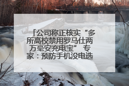 公司称正核实“多所高校禁用罗马仕两万毫安充电宝” 专家：预防手机没电选中等体积产品即可