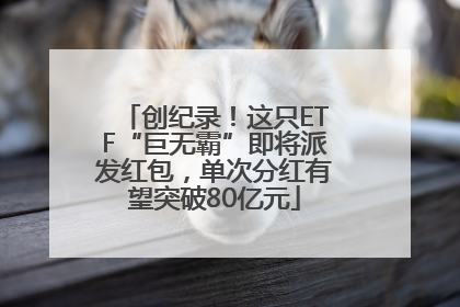 创纪录！这只ETF“巨无霸”即将派发红包，单次分红有望突破80亿元