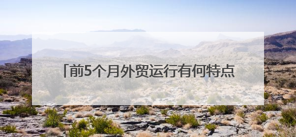 前5个月外贸运行有何特点、亮点？一组数据带你看