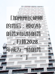 加州州长硬刚的背后：模仿特朗普对抗特朗普，打算2028年成为“特朗普”