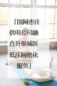 国网枣庄供电公司融合升级城区低压网格化服务