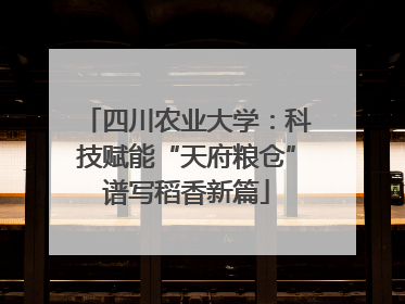 四川农业大学：科技赋能“天府粮仓”谱写稻香新篇