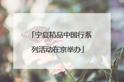 宁夏精品中国行系列活动在京举办