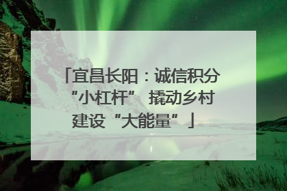 宜昌长阳：诚信积分“小杠杆” 撬动乡村建设“大能量”