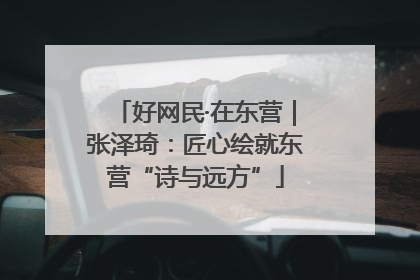 好网民·在东营｜张泽琦：匠心绘就东营“诗与远方”