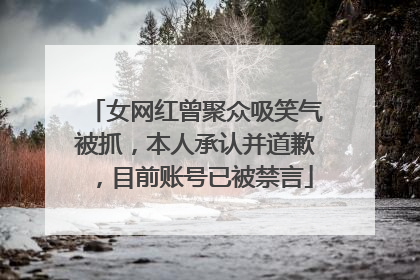 女网红曾聚众吸笑气被抓，本人承认并道歉，目前账号已被禁言