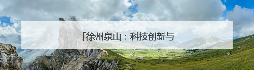 徐州泉山：科技创新与产业创新的双向奔赴